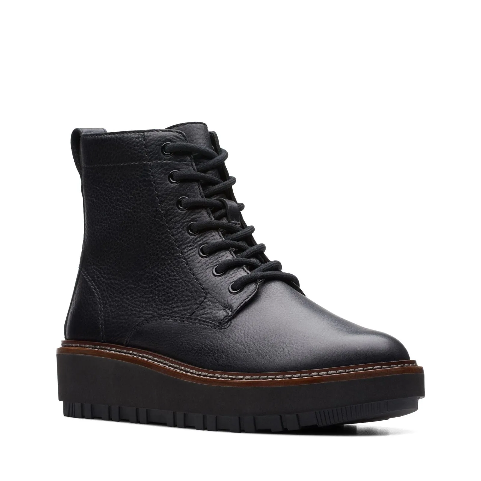 Clarks Women's Orianna W Lace Black Leather 26174798