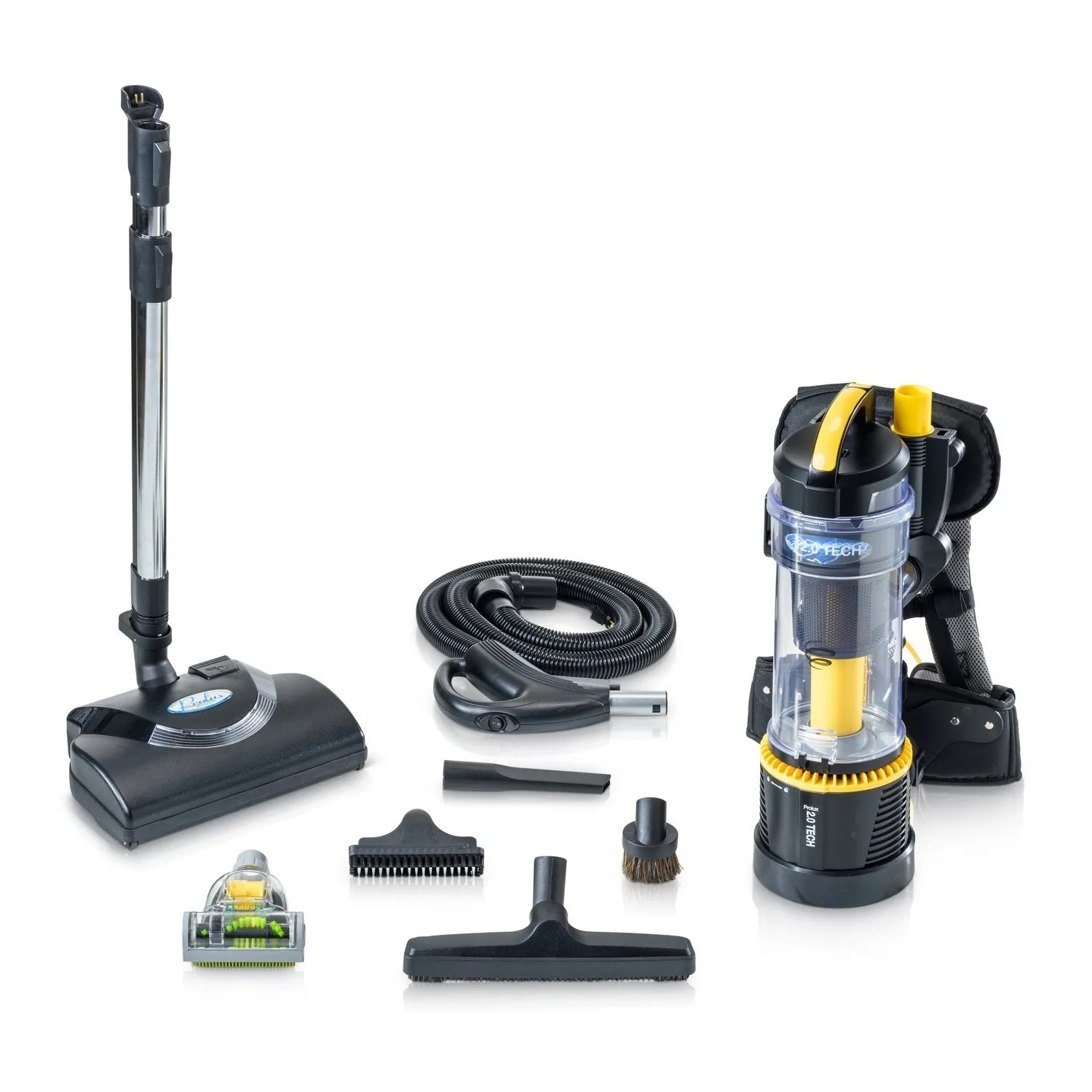 Commercial Lightweight Bagless Backpack Vacuum w/ Power Nozzle and Warranty 5 YR Warranty by Prolux 2.0