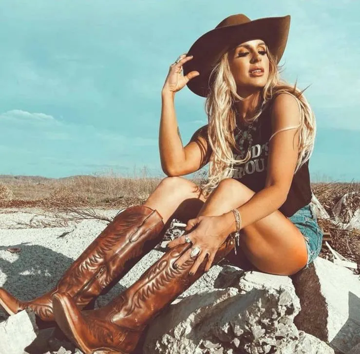 Corral Black Embroidery Tall Top Boots E1506