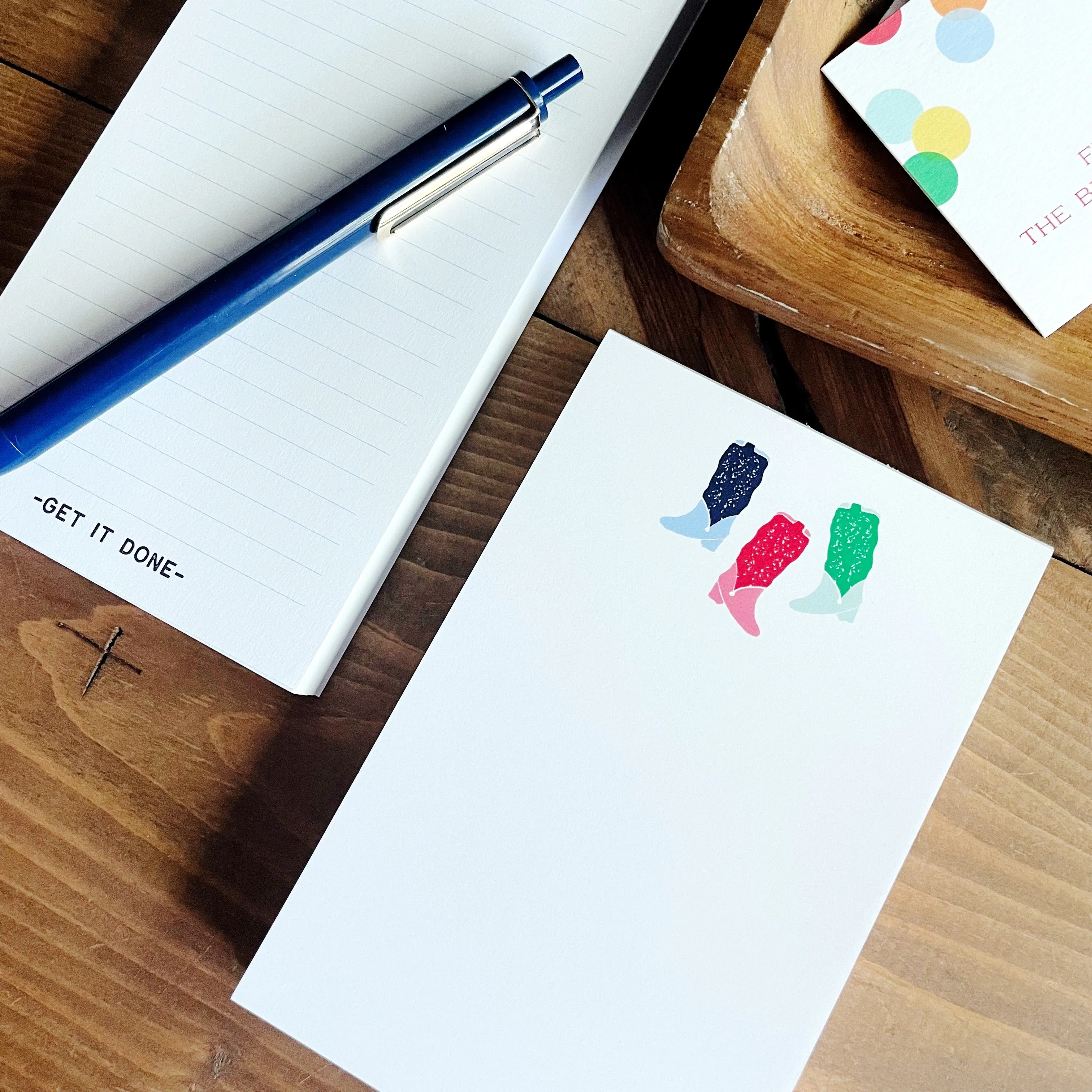 Cowboy Boots Notepad // 100 sheet chubby