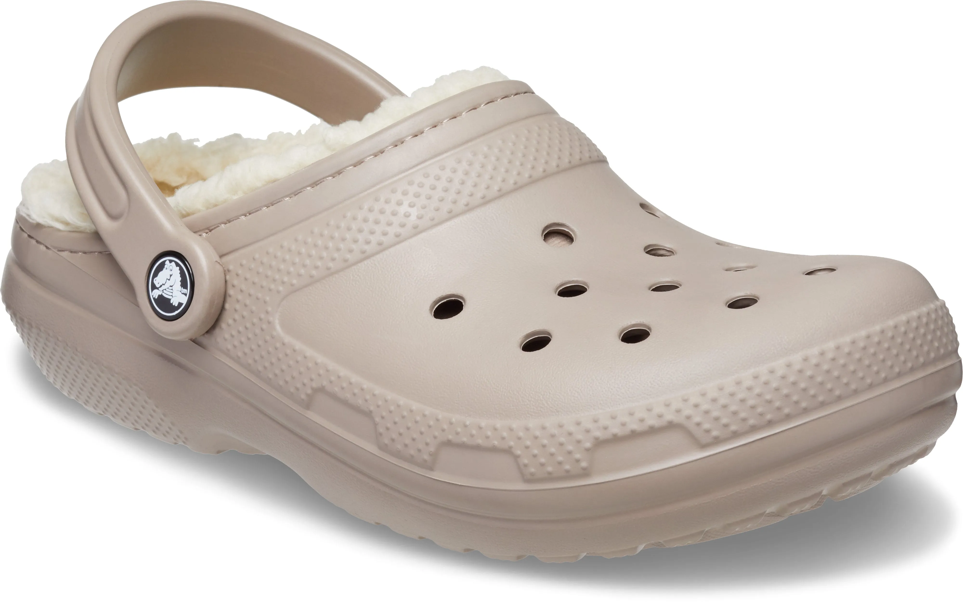 Crocs Adults Unisex Classic Lined Clogs In Mushroom/Bone