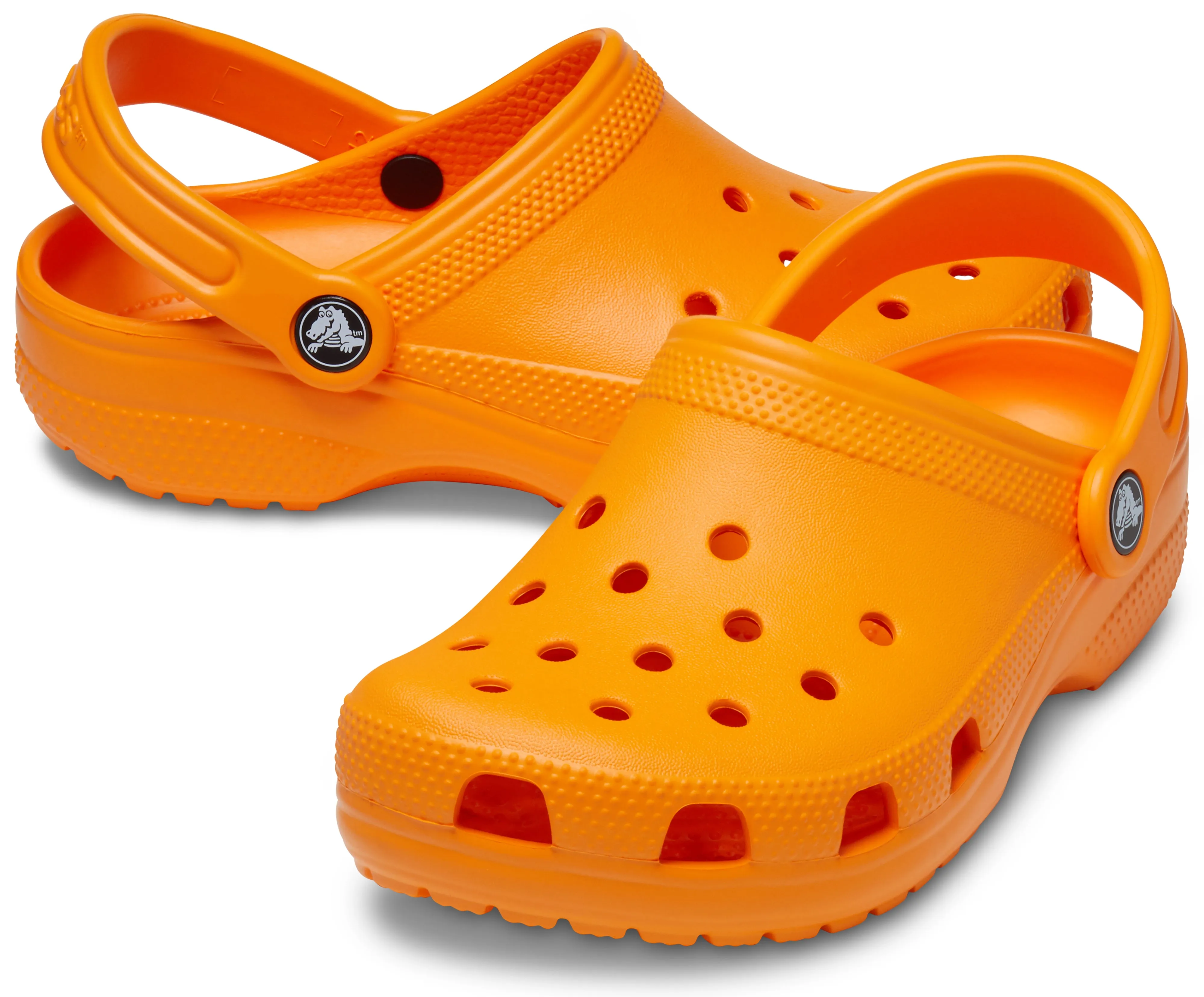 Crocs Kids Classic Clogs In Orange Zing