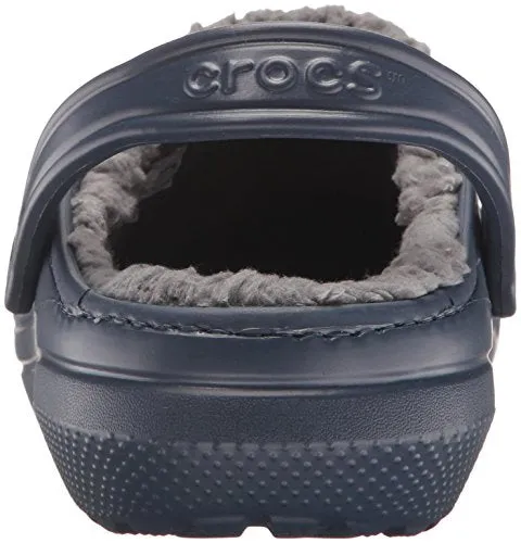 Crocs Unisex Classic Lined Clogs, Navy/Charcoal, 42/43 EU