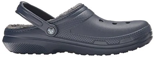 Crocs Unisex Classic Lined Clogs, Navy/Charcoal, 42/43 EU
