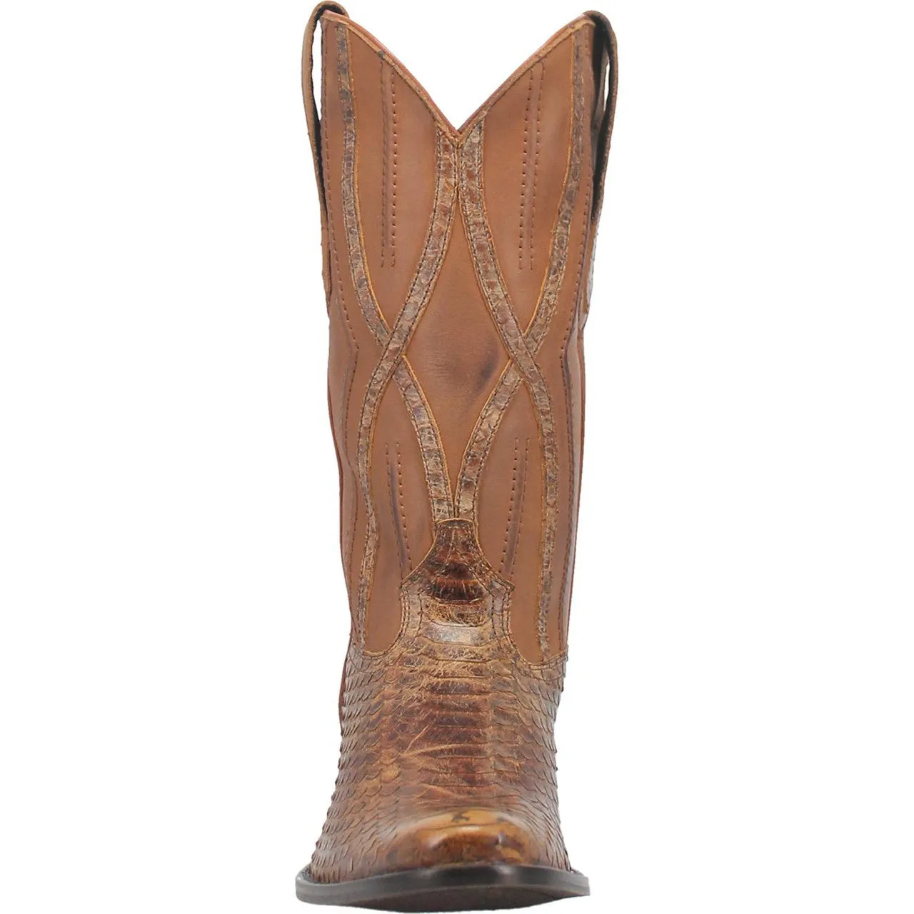 Dingo Men's Ace High Tan Snake Print J-Toe Western Boots