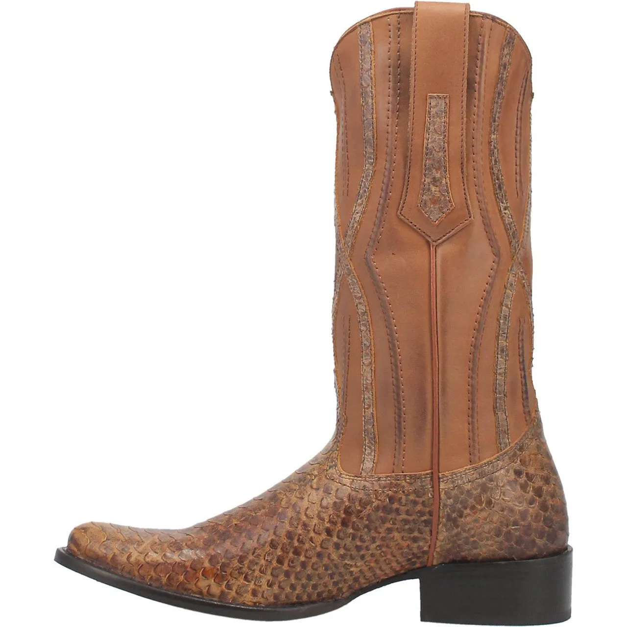 Dingo Men's Ace High Tan Snake Print J-Toe Western Boots
