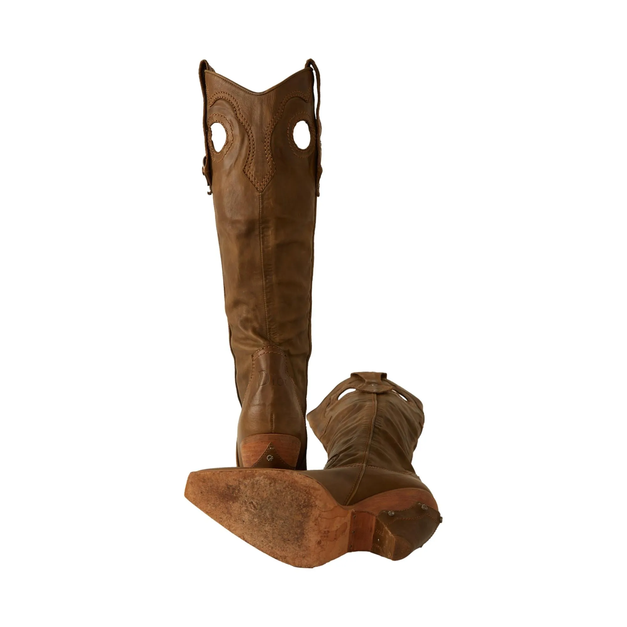 Dior Brown Western Boots