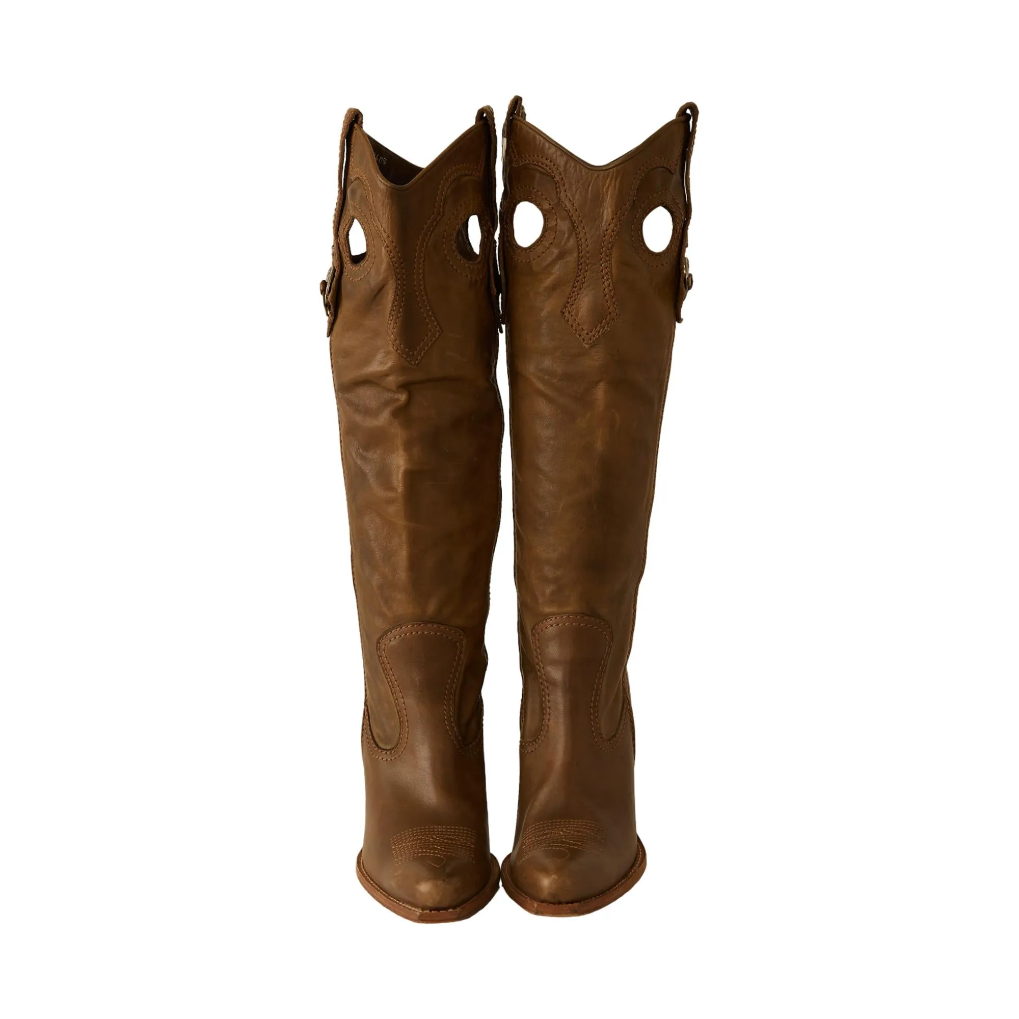 Dior Brown Western Boots