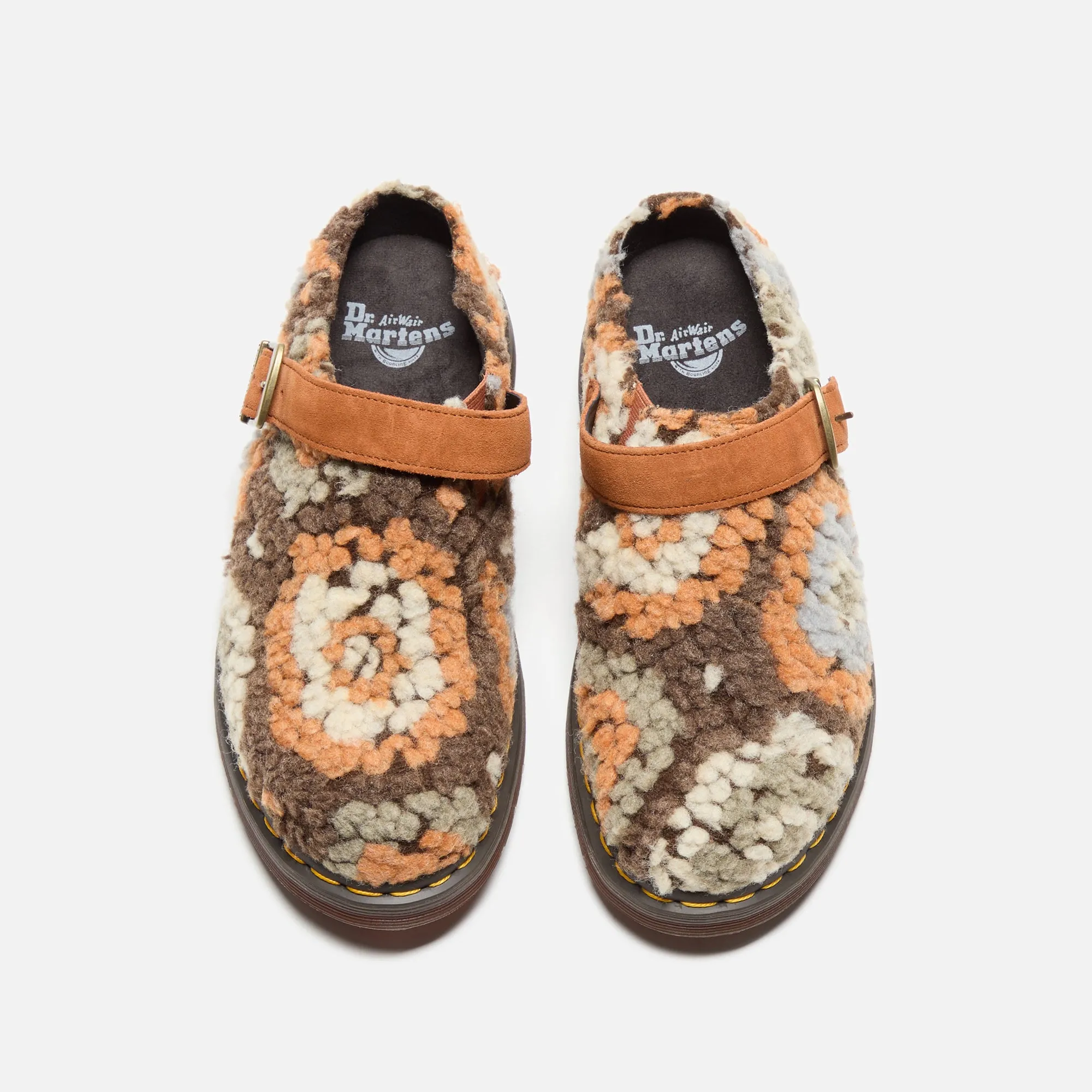 Dr. Martens Isham Mules - Tan Mix Crochet Wool