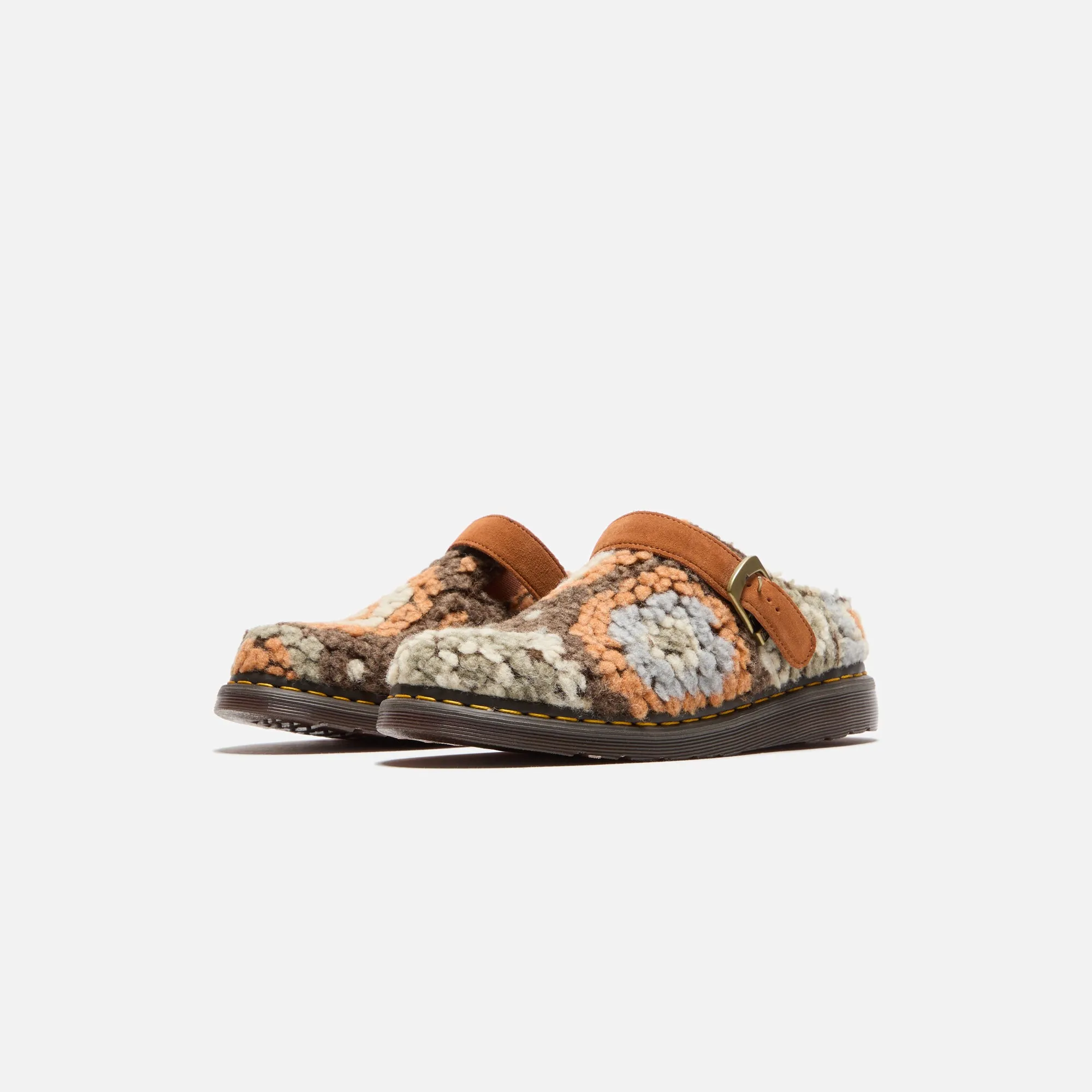 Dr. Martens Isham Mules - Tan Mix Crochet Wool