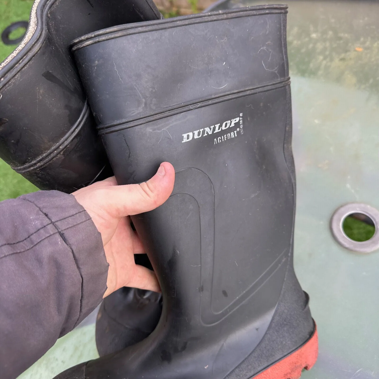 Dunlop Acifort Safety Rubber Wellies Boots - Size UK 9.5 - EU 44