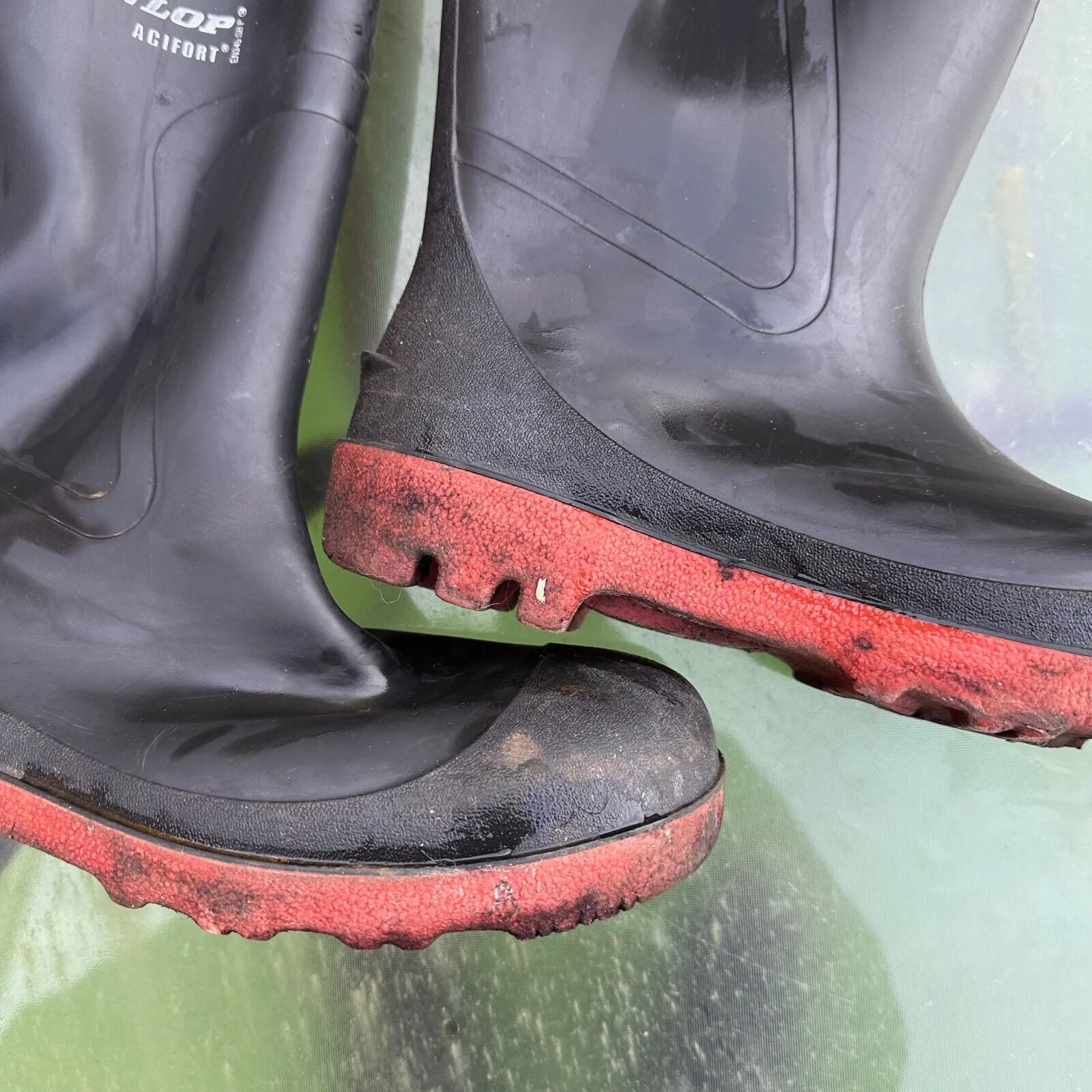 Dunlop Acifort Safety Rubber Wellies Boots - Size UK 9.5 - EU 44