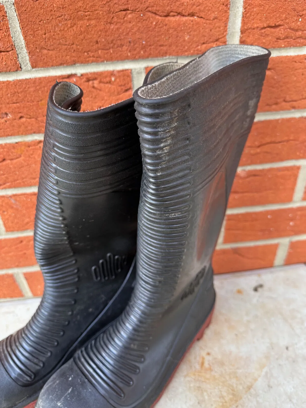 Dunlop Ribbed Safety Rubber Wellies Wellington Boots - Size UK 8 - EU 42