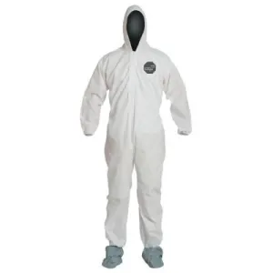 DuPont™ Proshield 10 Coveralls White with Attached Hood and Boots, White, 2X-Large, PB122SW-2XL