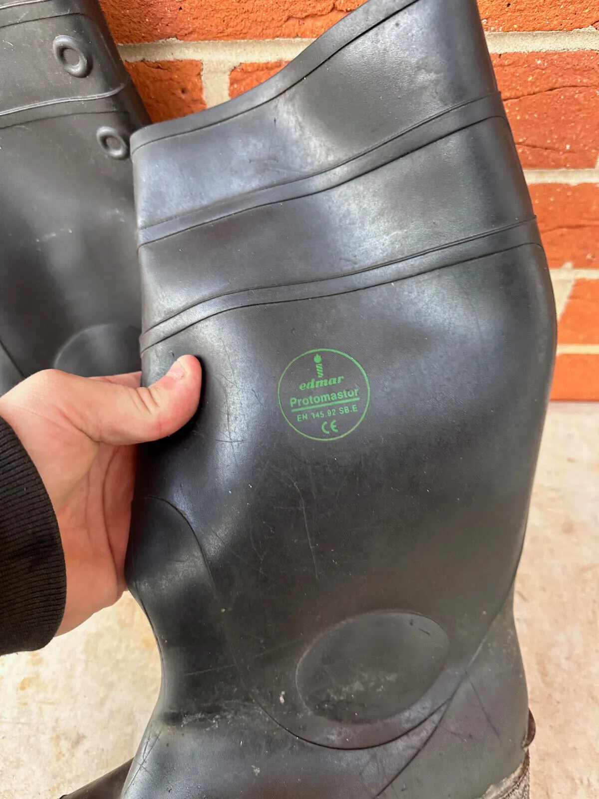 Edmar Safety Rubber Wellies Wellington Boots - Size UK 12 - EU 47