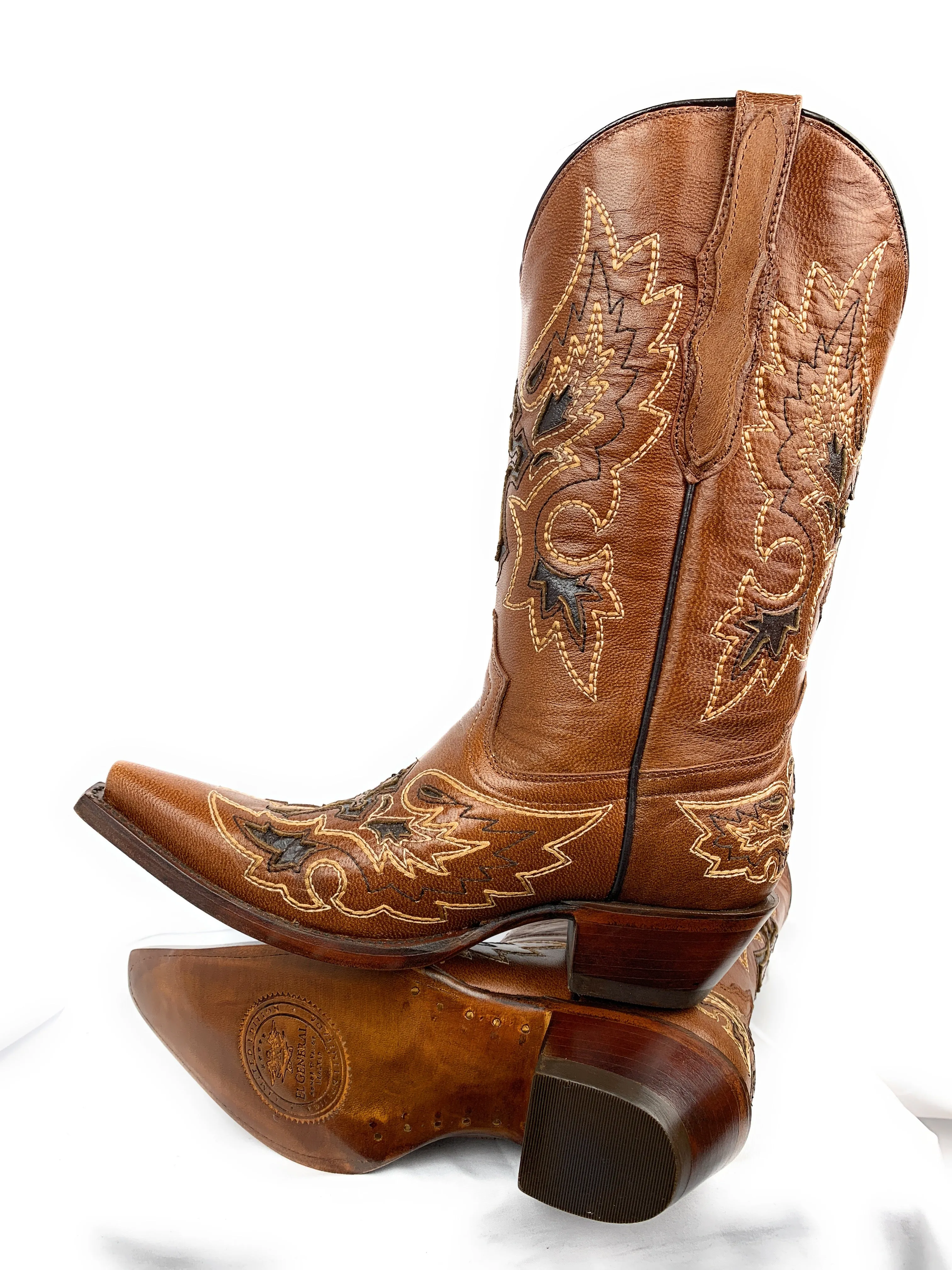 EL GENERAL Ladies Cowgirl Boot Honey 40643