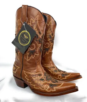 EL GENERAL Ladies Cowgirl Boot Honey 40643