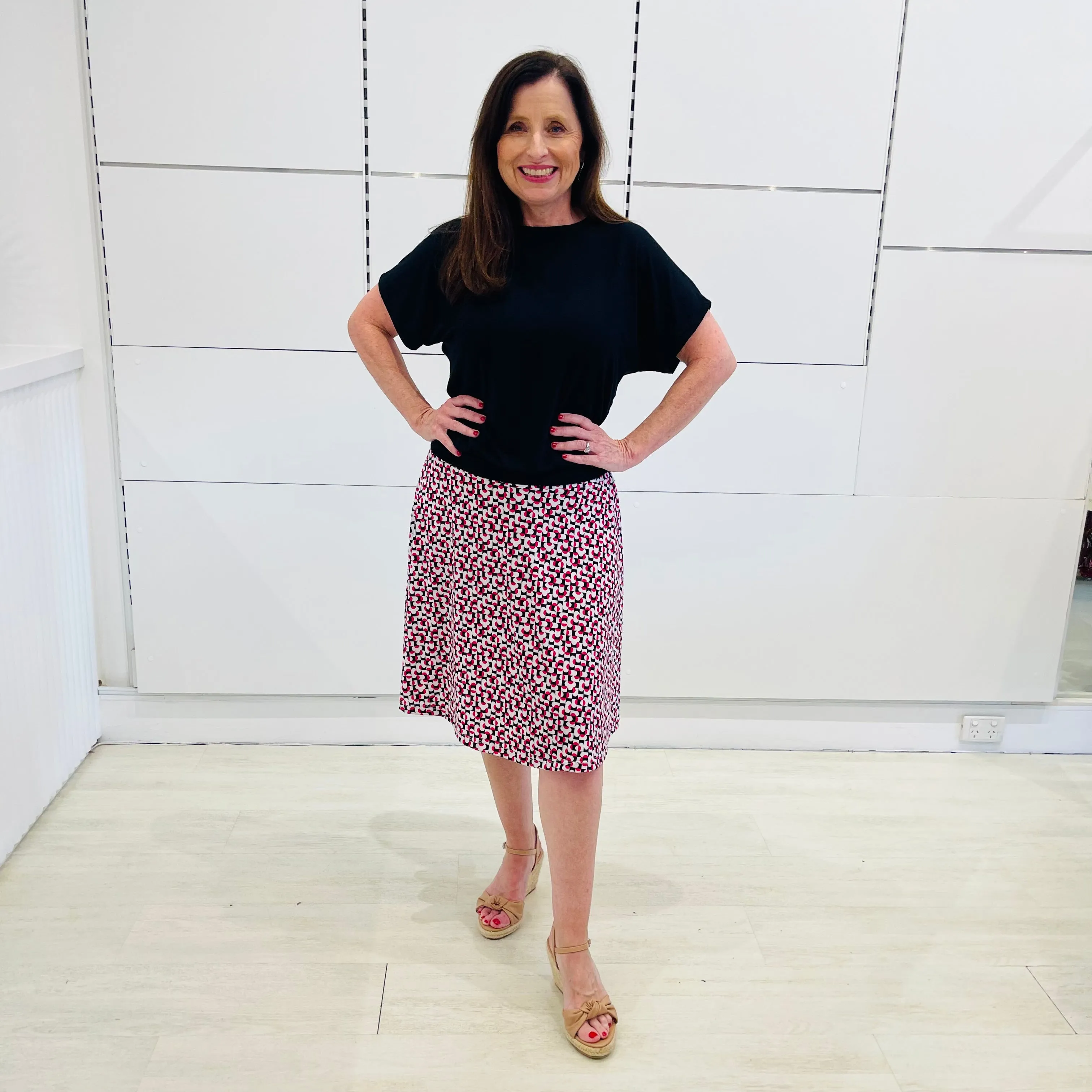 Ella Geo Pink Skirt