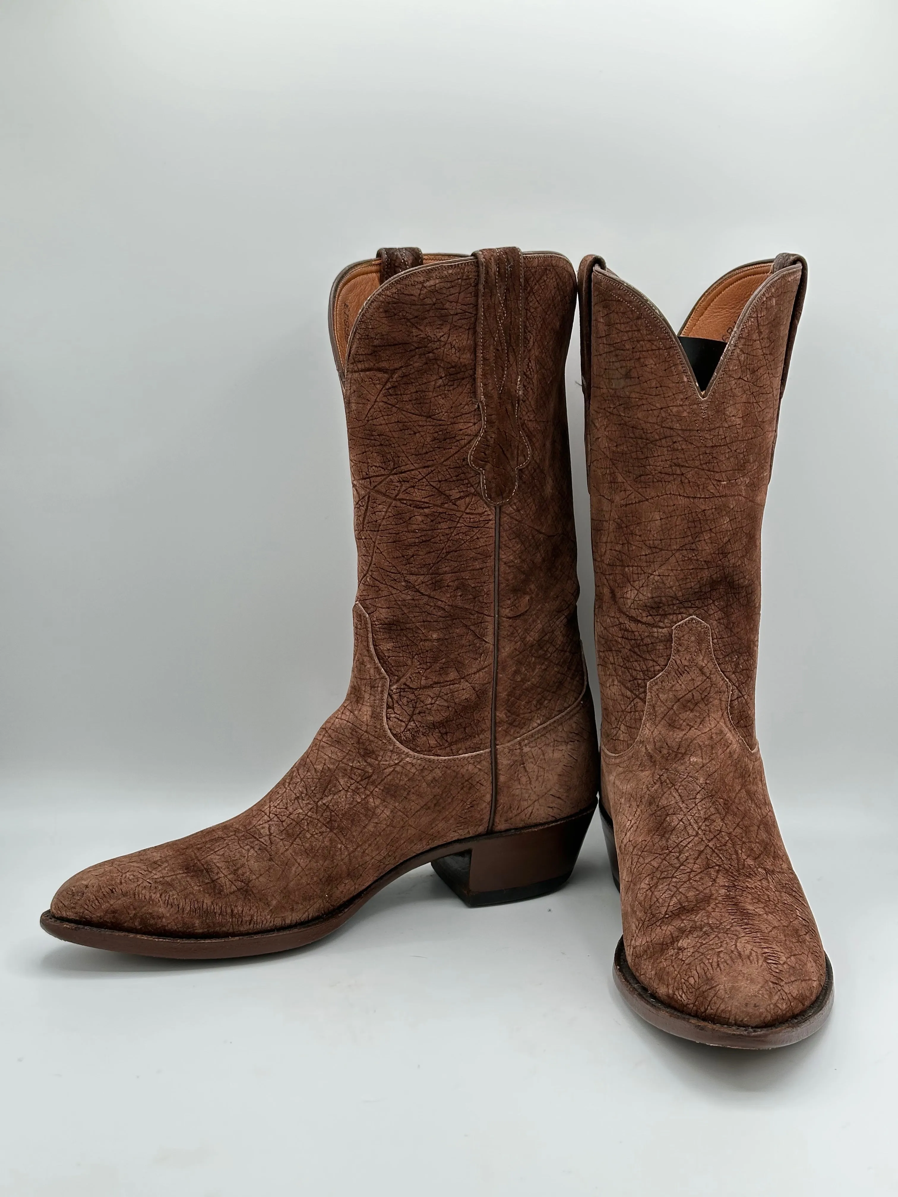 Falconhead Lucchese Full Sueded Hippo Cowboy Boots size 9.5 E