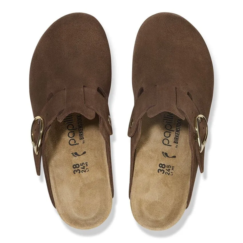 Fanny Ring Buckle - Dark Tea Suede||Fanny à boucle ronde - Suède thé