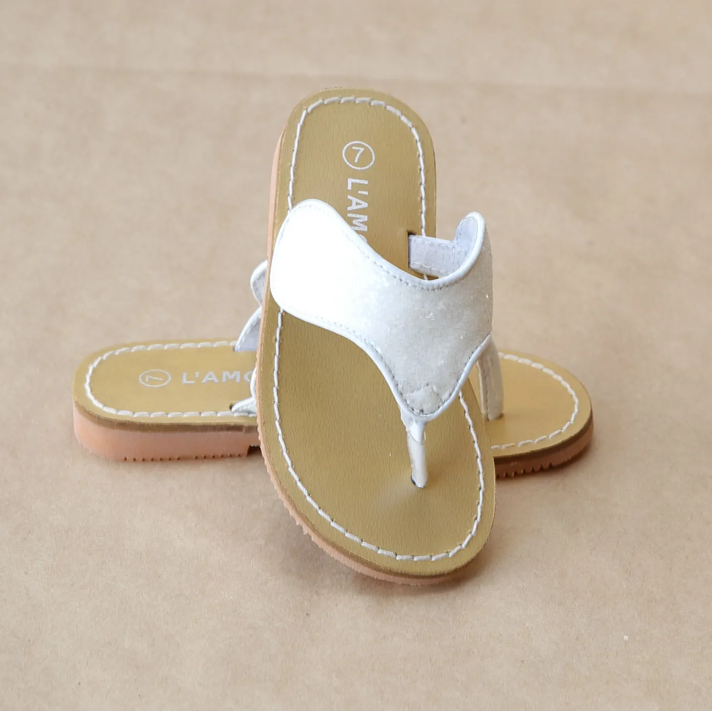 FINAL SALE - L'Amour Girls Glitter Thong Sandal