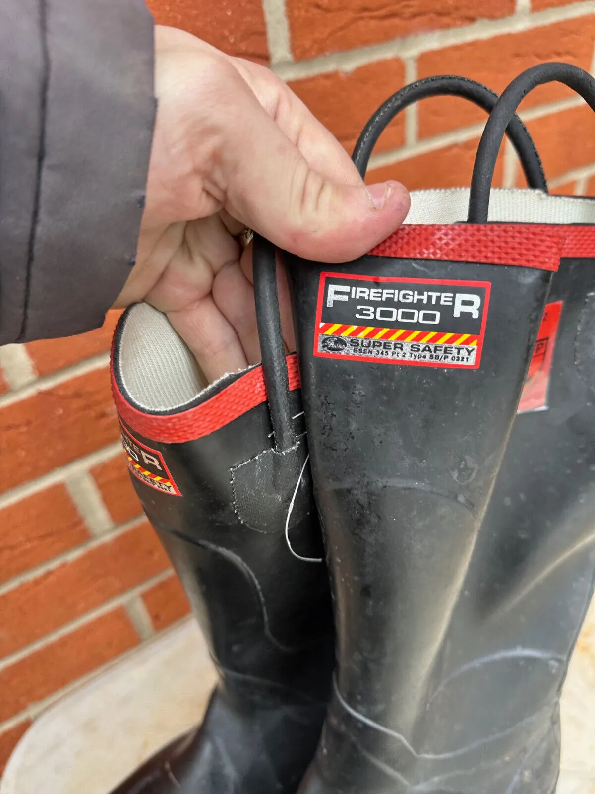 Firefighter 3000 Super Safety Wellies Work Boots Wellies - Size UK 11 - EU 45/46