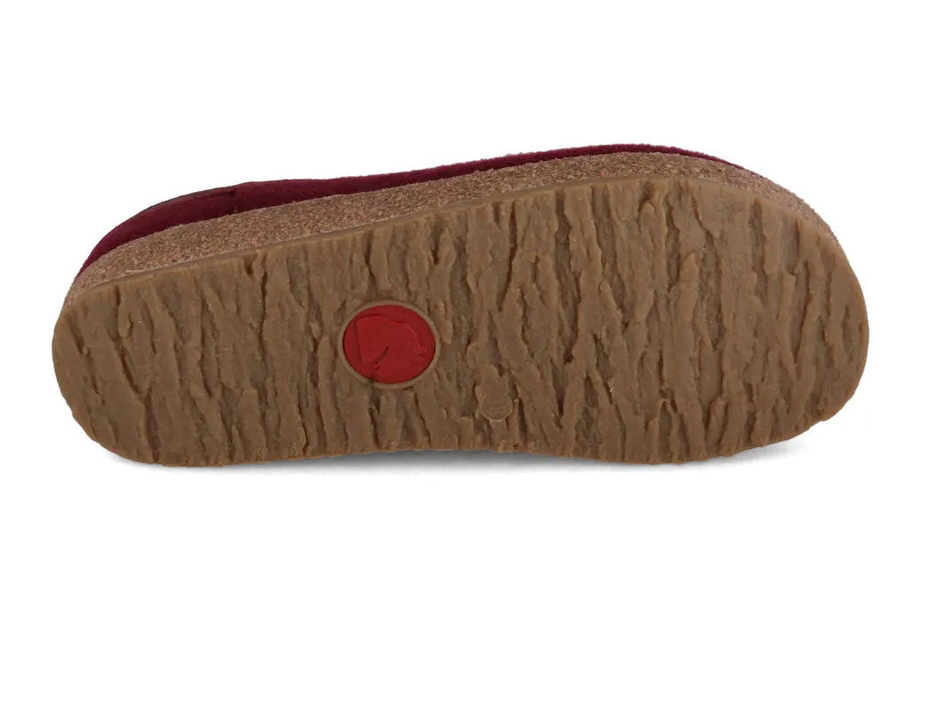 HAFLINGER GZ Buffalo Slippers with Arch Support, bordeaux