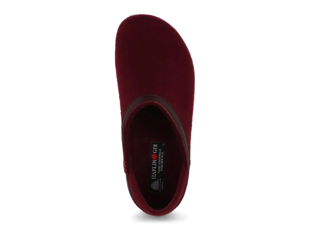 HAFLINGER GZ Buffalo Slippers with Arch Support, bordeaux