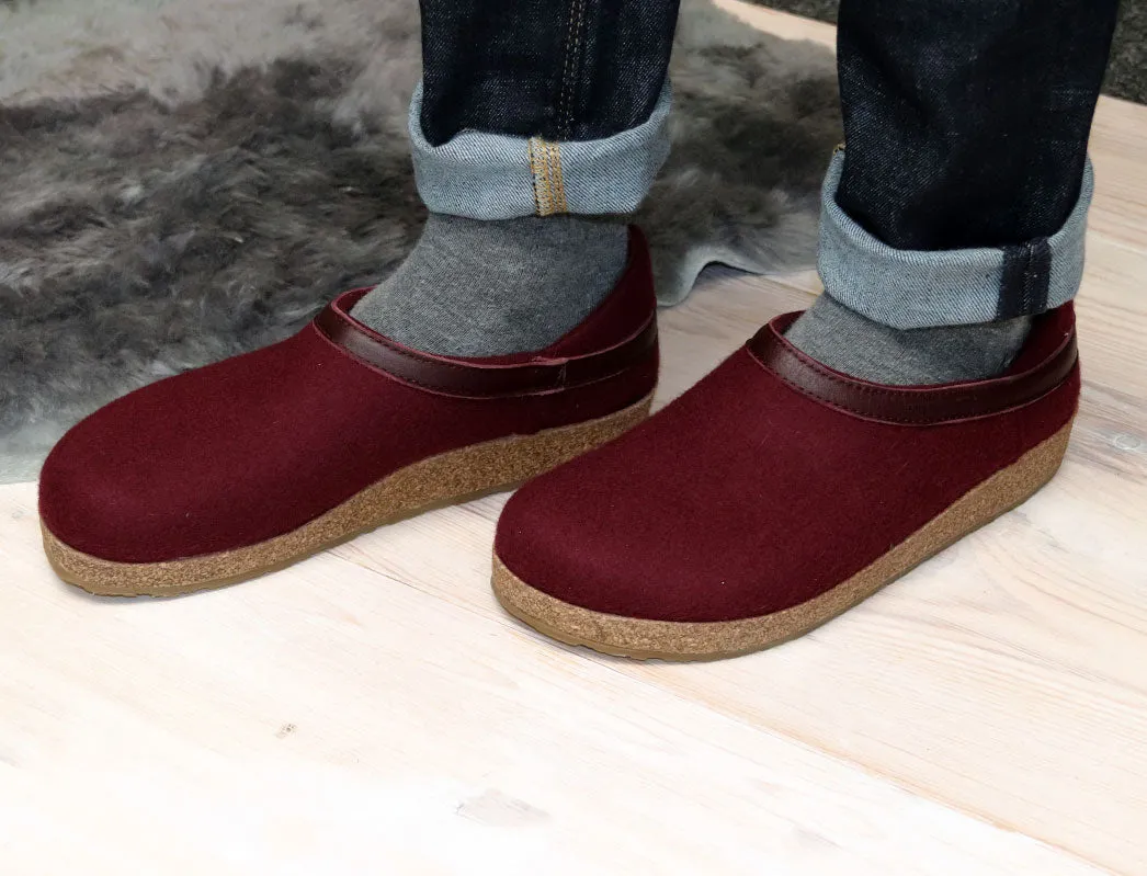 HAFLINGER GZ Buffalo Slippers with Arch Support, bordeaux