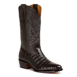 Harris Caiman Belly Classic Western Boot - Black