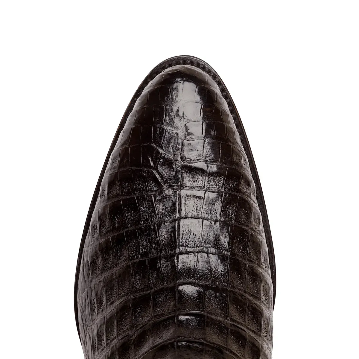 Harris Caiman Belly Classic Western Boot - Black