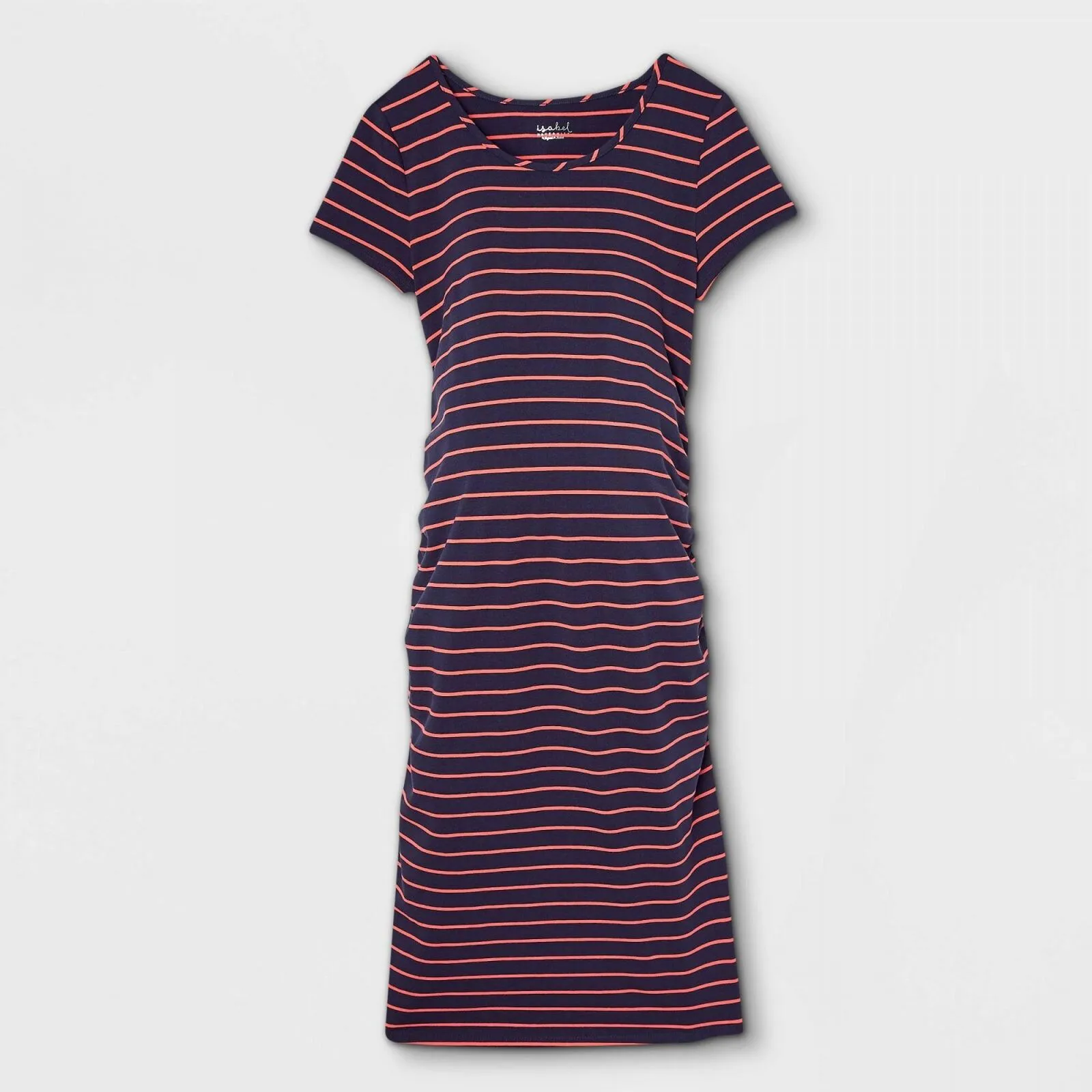 Isabel Maternity By Ingrid & Isabel T-Shirt Maternity Dress Navy / Orange L