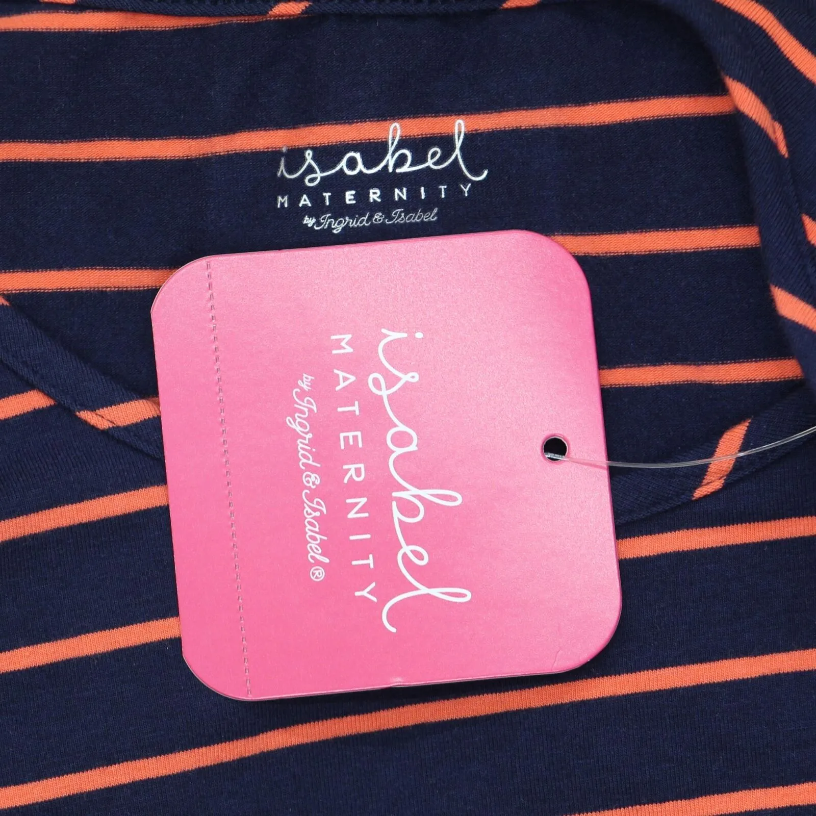 Isabel Maternity By Ingrid & Isabel T-Shirt Maternity Dress Navy / Orange L