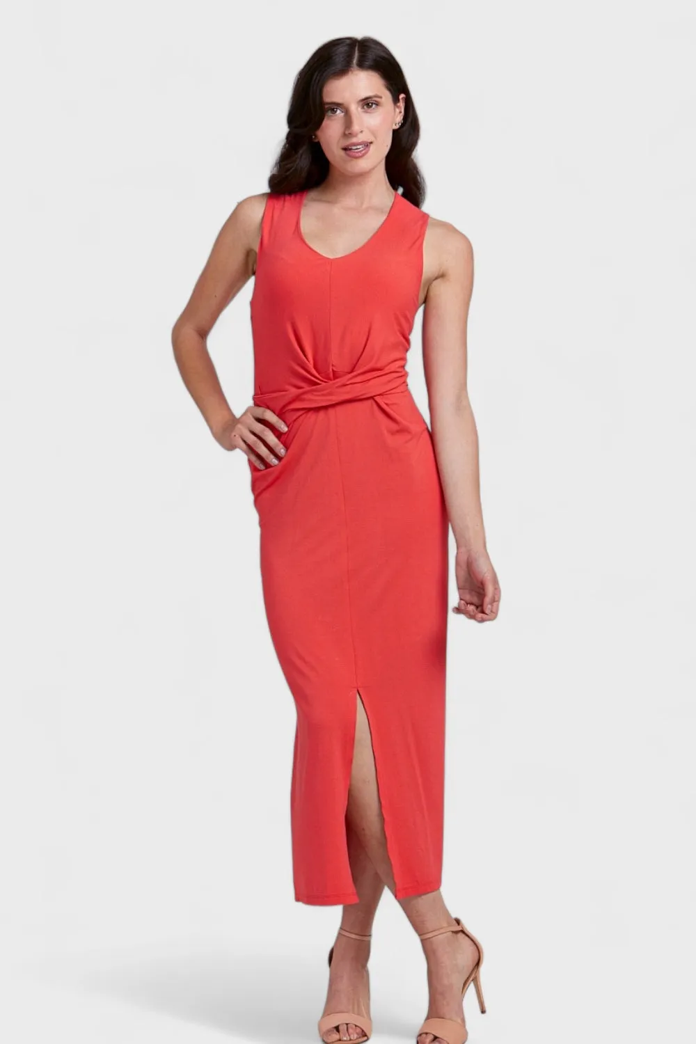 Isabella Blue Tie Waist Maxi Dress