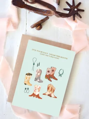 Its Your Day Cowgirl Birthday, Cowgirl Congrats Card, Wester Tirzah