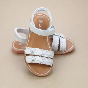 Josie Girls Scalloped Leather Classic Sandal