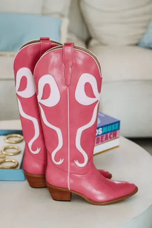 Just a City Girl Cowboy Boots - Pink