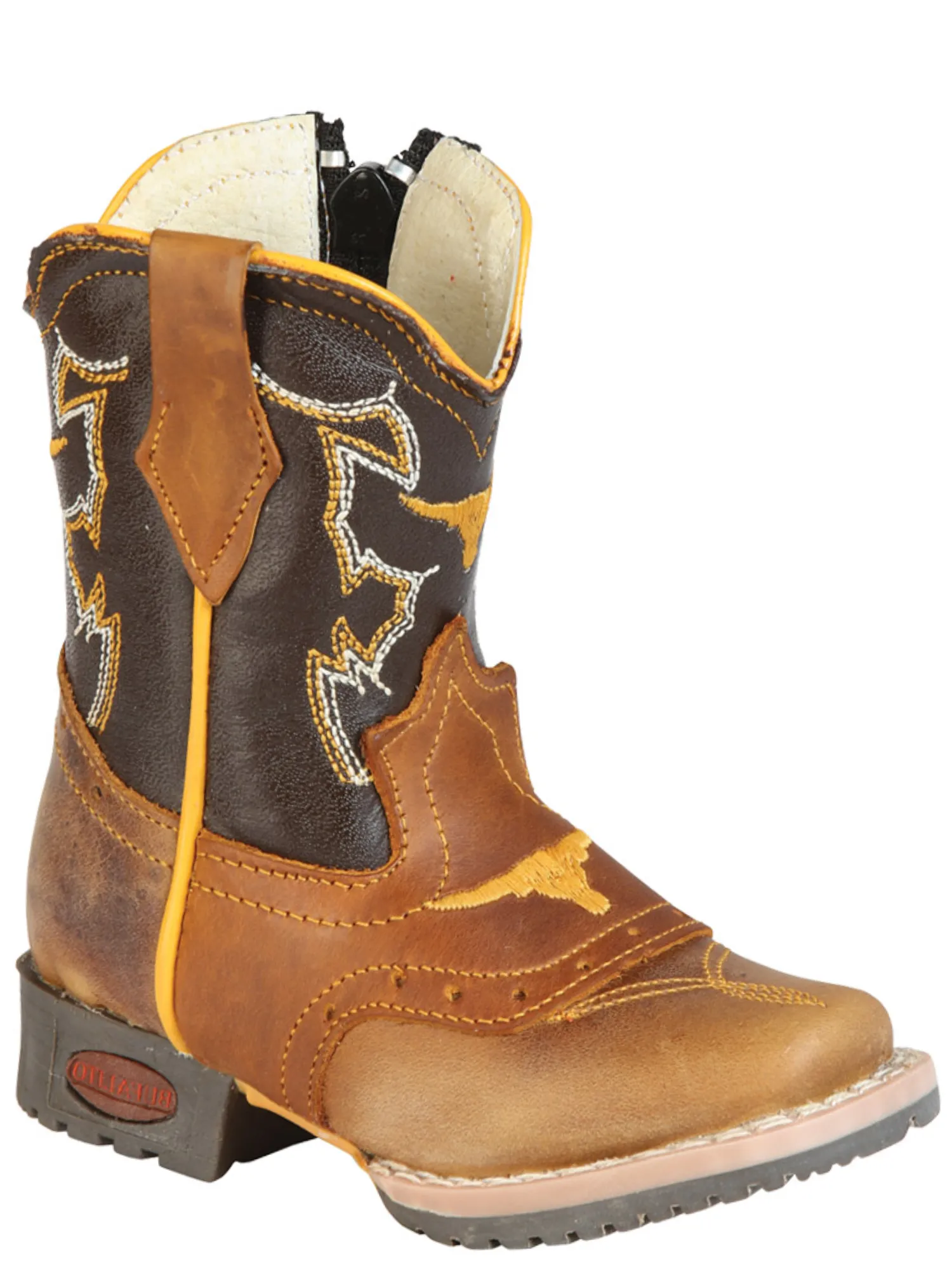 Kids - Botas Vaqueras Rodeo con Antifaz de Piel Genuina para Bebes 'Jar Boots' - ID: 126574