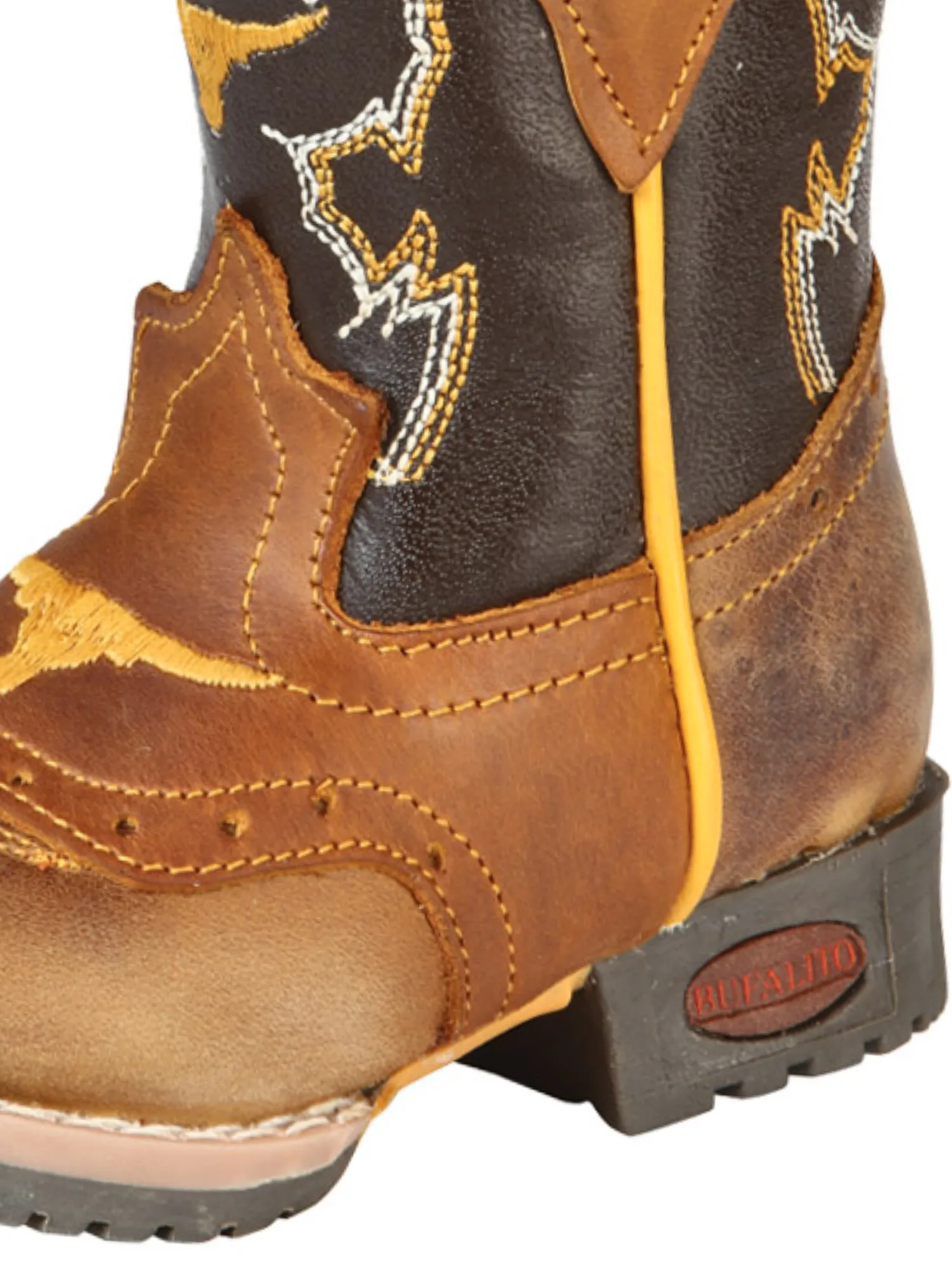 Kids - Botas Vaqueras Rodeo con Antifaz de Piel Genuina para Bebes 'Jar Boots' - ID: 126574