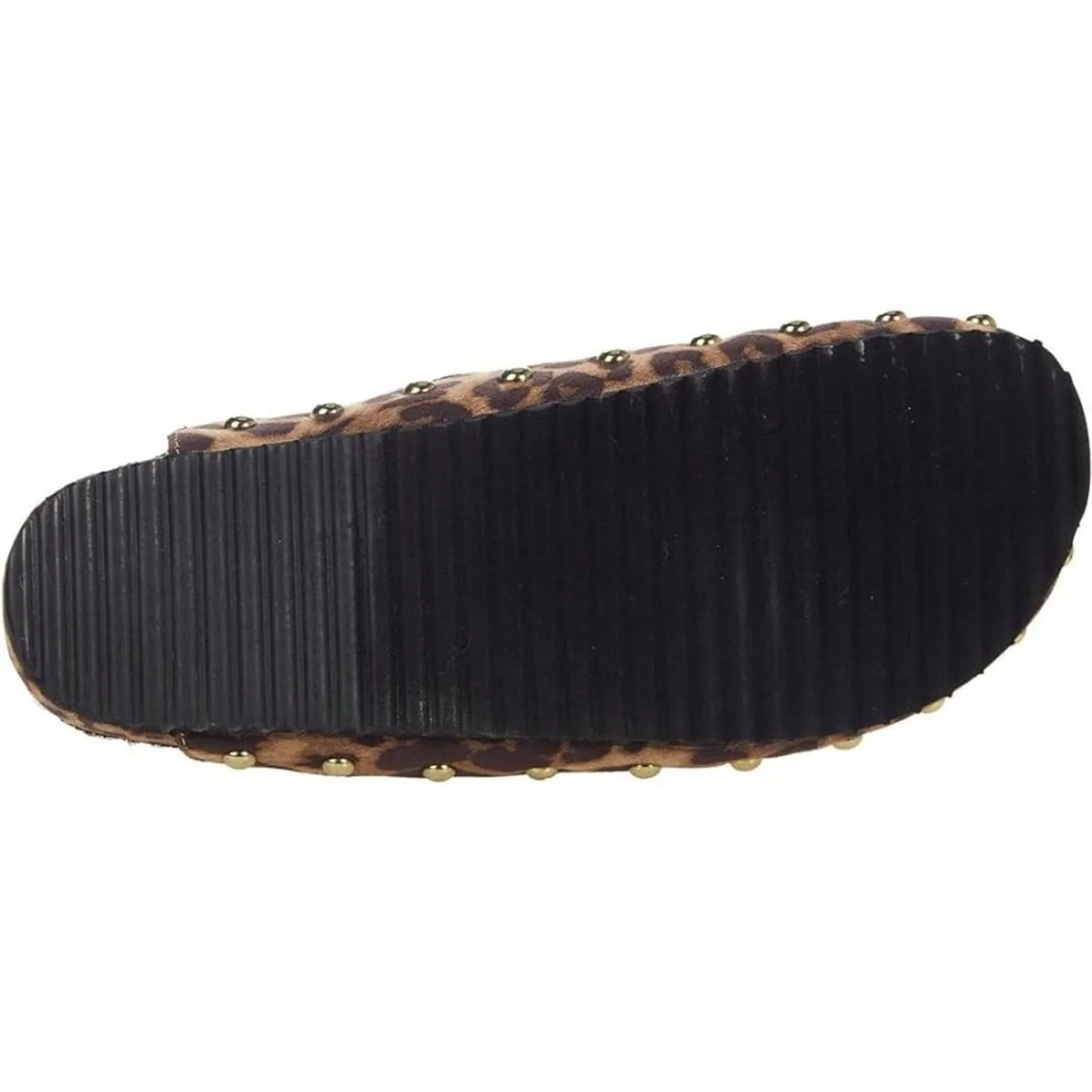 Lacia Leopard Studded Fur Lined Clogs