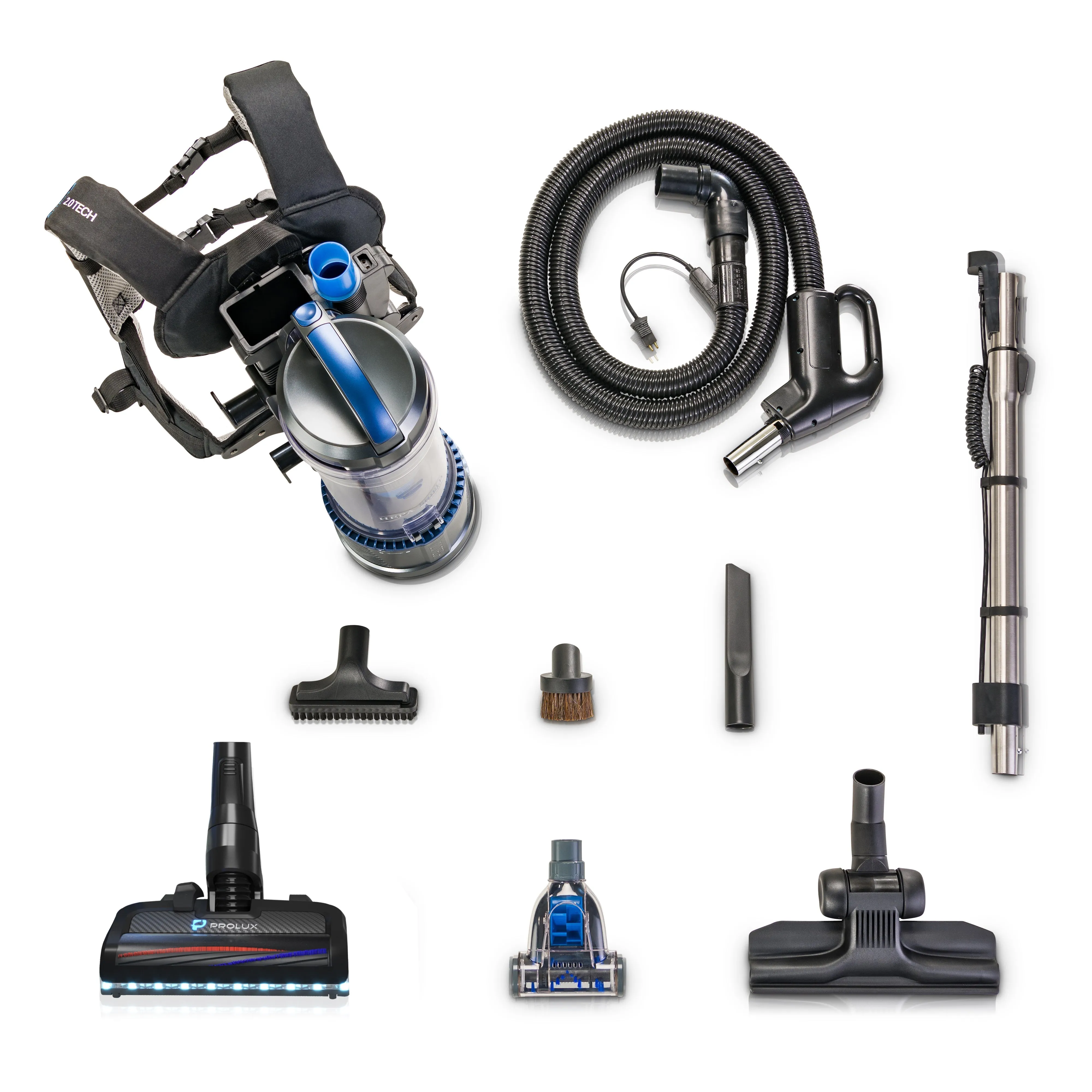 Lightweight Bagless 2.0 Backpack Vacuum w/ Power Nozzle and 5 YR Warranty by Prolux