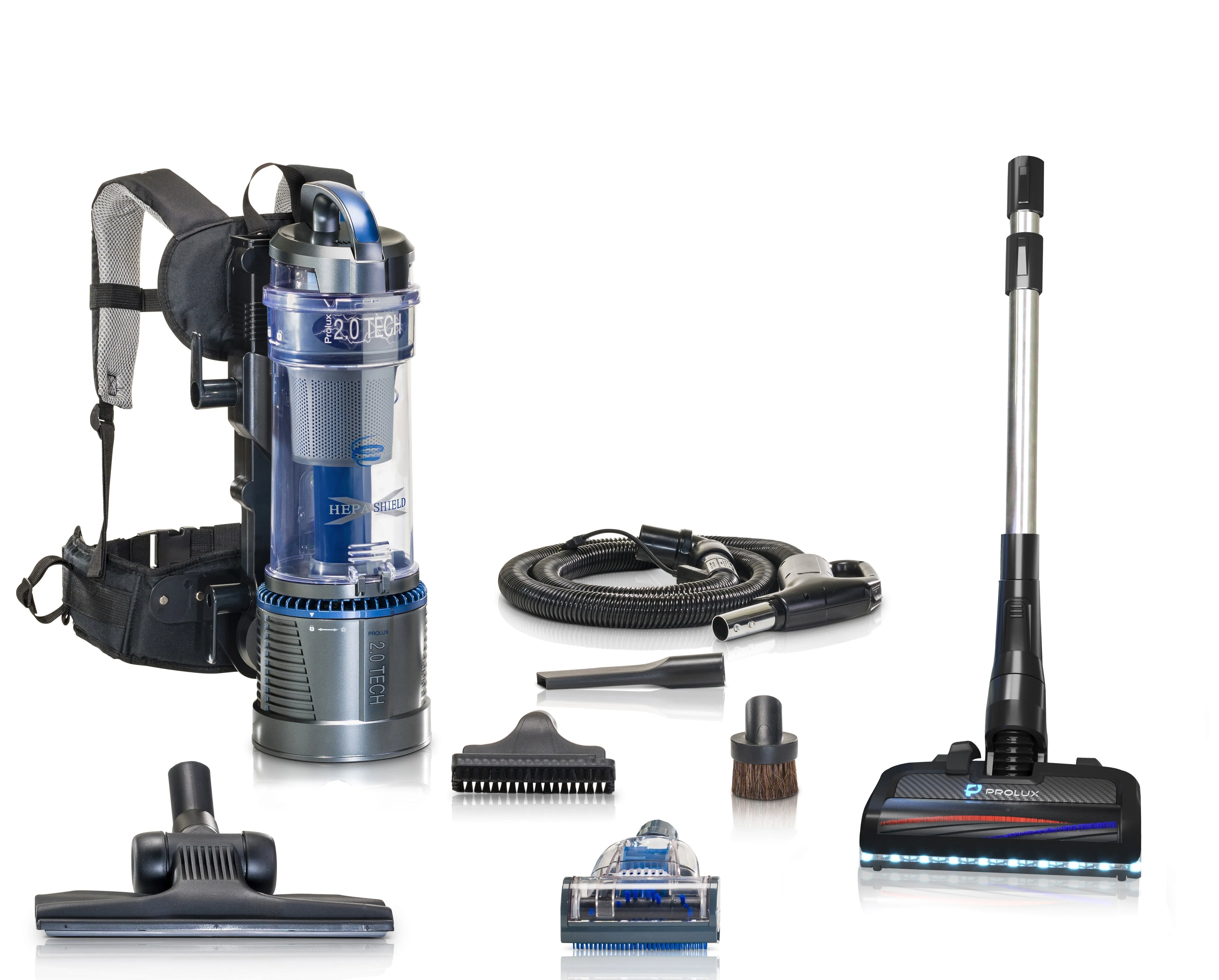 Lightweight Bagless 2.0 Backpack Vacuum w/ Power Nozzle and 5 YR Warranty by Prolux