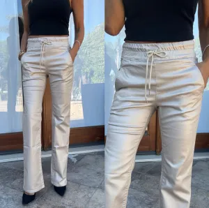 Loren Beige/Gold Pebble