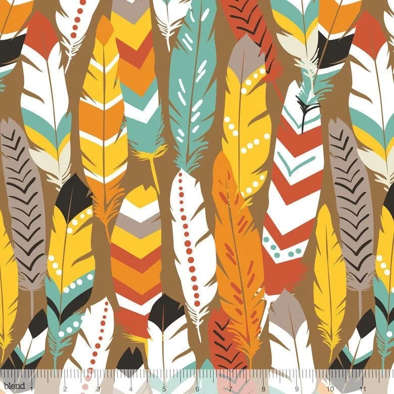 Luckie Fat Quarter Bundle, Western Fabrics, Blend Maude Ashbury, Modern Country, Boots Hoseshoes Feathers Chevron Stars, Turquoise Brown
