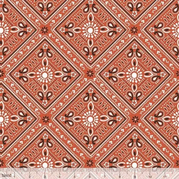 Luckie Fat Quarter Bundle, Western Fabrics, Blend Maude Ashbury, Modern Country, Boots Hoseshoes Feathers Chevron Stars, Turquoise Brown
