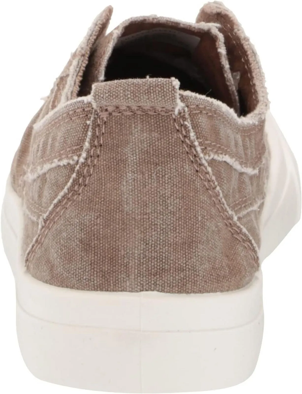 Madden Girl Retro Laceless Lillyy Sneaker Shoes Dark Oatmeal Fabric Brown 6.5M