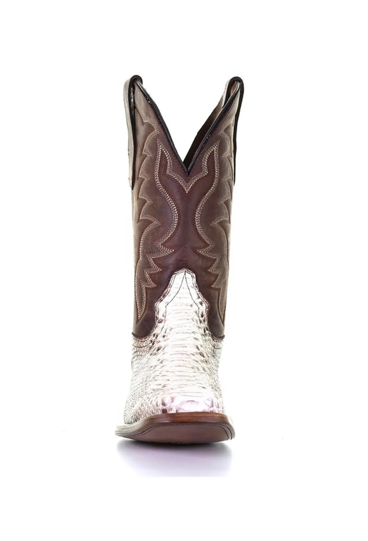 Men's Circle G by Corral Natural Brown Python Square Toe Boots L5740