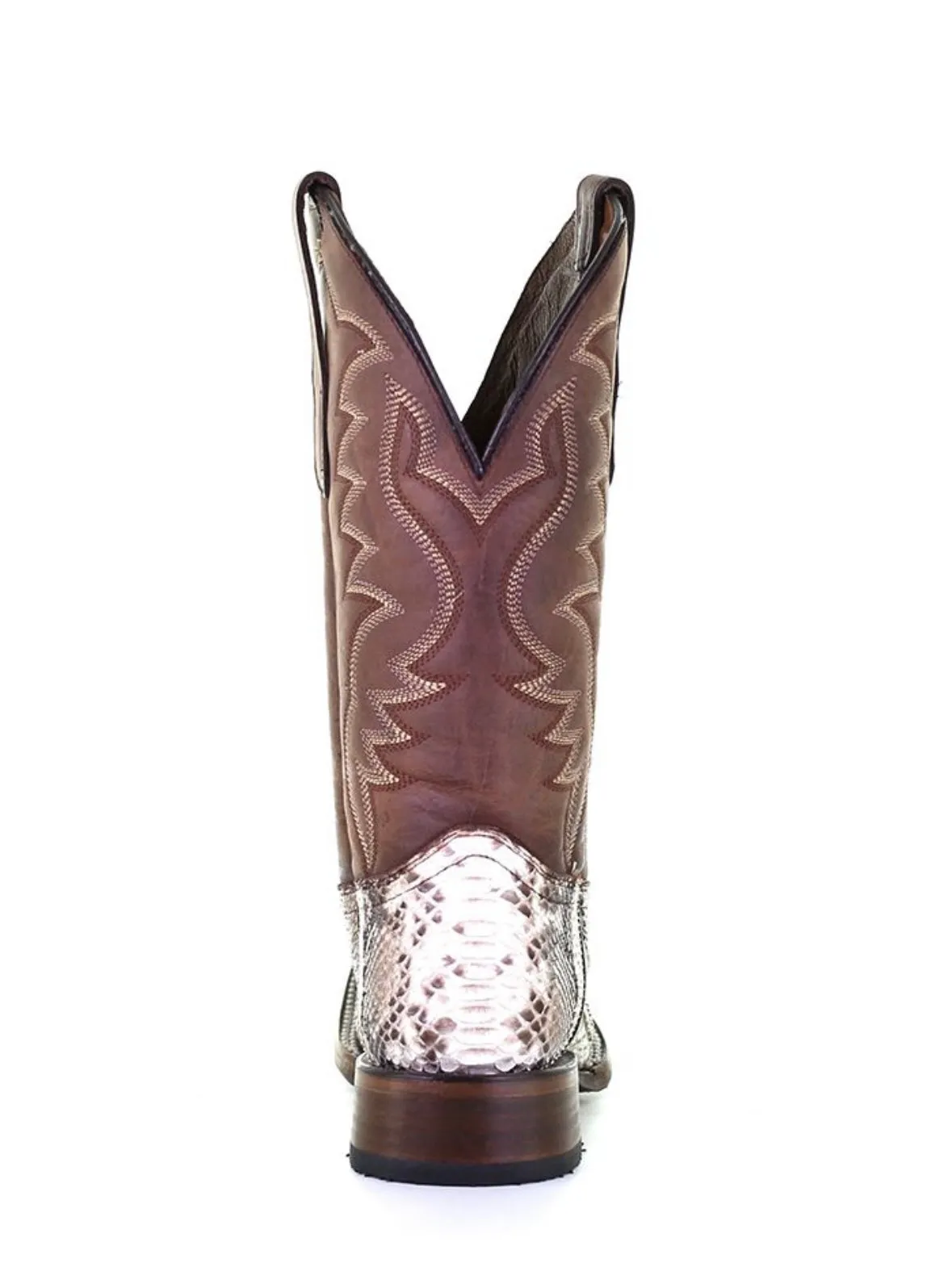 Men's Circle G by Corral Natural Brown Python Square Toe Boots L5740