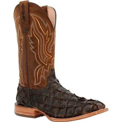 Men's Durango Dark Brown Piraruccu Fish Western Boots