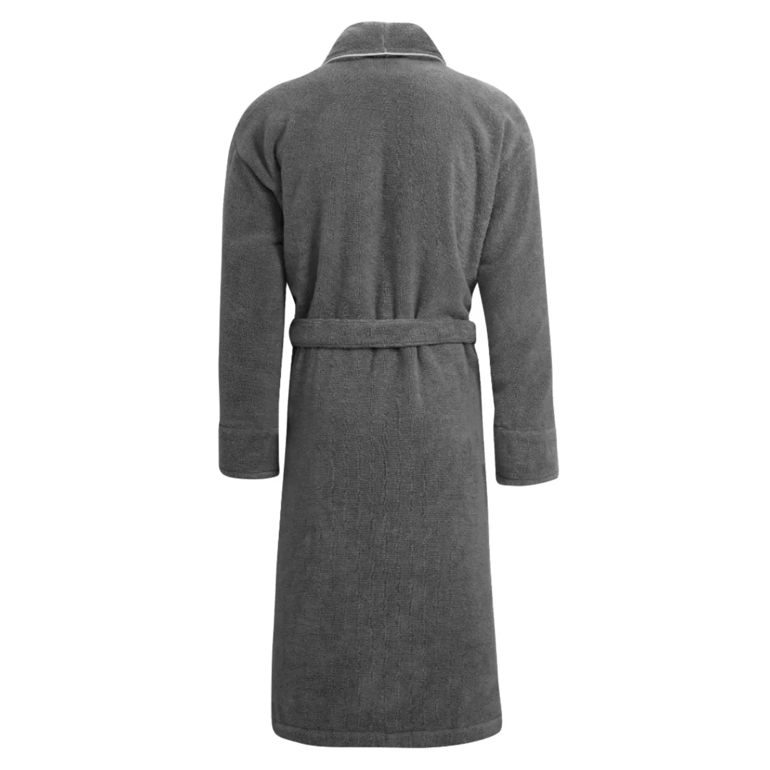 Men's Grey Towelling Dressing Gown - Europa